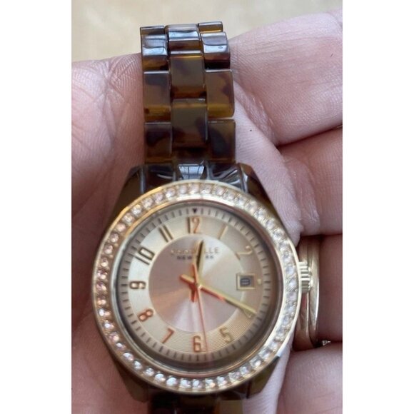 Caravelle by Bulova Women\'s Watch Champagne Face Tortoise Shell Box